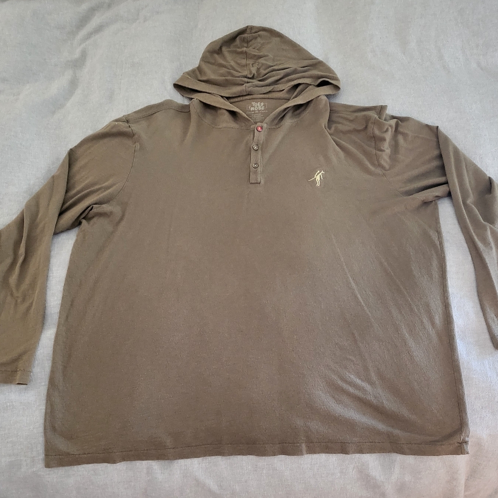 Men's Brown Hooded Shirt